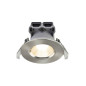 Preview: Nordlux Fremont 3-Kit IP65 2700K LED Einbauleuchte dimmbar 4,5W IP65 gebürsteter Stahl 3er Set 2310036032