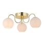 Preview: Nordlux Franca Deckenleuchte 3x E14 Glas-Deckenlampe Messing 2312506035