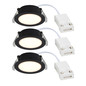 Preview: Nordlux 2510400103 Olea 3-Kit LED Einbaustrahler 4,4W Warmweiss Schwarz IP65
