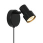 Preview: Nordlux 2512391003 Boston spot GU10 Wandleuchte Schwarz
