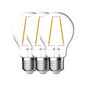 Preview: Nordlux 3er-Set LED Lampe Filament E27 7,8W 4000K neutralweiss Klar 5181011023