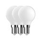 Preview: Nordlux 3er-Set Milchglas LED Lampe Filament E14 4W 2700K warmweiss Weiss 5182014523