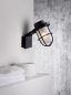Preview: Nordlux 62329903 Marina G9 Wandleuchte Metall Glas Schwarz IP44 wasserdicht