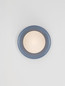 Preview: Nova Luce Wandleuchte Orbique G9 Graublau Opal Glas Keramik Ø22cm 9009209