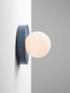 Preview: Nova Luce Wandleuchte Orbique G9 Graublau Opal Glas Keramik Ø22cm 9009209