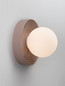 Preview: Nova Luce Wandleuchte Orbique G9 Mokka Opal Glas Keramik Ø22cm 9009210