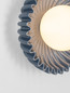 Preview: Nova Luce Wandleuchte Petel G9 Graublau Opal Glas Keramik Ø23,5cm 9009219