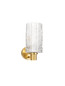 Preview: Nova Luce Wandleuchte Certa E27 Klar Messinggold Glas Metall 25,5x17,5cm 9009277