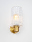 Preview: Nova Luce Wandleuchte Certa E27 Klar Messinggold Glas Metall 25,5x17,5cm 9009277