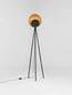 Preview: Nova Luce LED Stehleuchte Kitro 12W warmweiss 3000K Schwarz Gold Metall 151cm 9011320