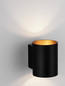 Preview: Nova Luce Wandleuchte Dazle G9 Schwarz Gold Aluminium Ø8cm 9011331