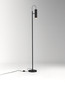 Preview: Nova Luce Stehleuchte Nessi schwenkbar GU10 Schwarz Gold Aluminium 160cm 9011411