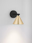 Preview: Nova Luce Wandleuchte Conico GU10 Gold Schwarz Aluminium Ø12cm 9011426