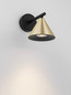 Preview: Nova Luce Wandleuchte Conico GU10 Gold Schwarz Aluminium Ø12cm 9011426