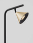 Preview: Nova Luce Stehleuchte Conico schwenkbar GU10 Gold Schwarz Aluminium 135cm 9011436