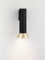 Preview: Nova Luce Wandleuchte Luvia GU10 Gold Schwarz Aluminium Ø10cm 9011444