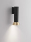 Preview: Nova Luce Wandleuchte Luvia GU10 Gold Schwarz Aluminium Ø10cm 9011444