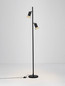 Preview: Nova Luce Stehleuchte Luvia schwenkbar 2-flammig 2xGU10 Gold Schwarz Aluminium 154cm 9011450