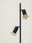 Preview: Nova Luce Stehleuchte Luvia schwenkbar 2-flammig 2xGU10 Gold Schwarz Aluminium 154cm 9011450