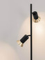 Preview: Nova Luce Stehleuchte Luvia schwenkbar 2-flammig 2xGU10 Gold Schwarz Aluminium 154cm 9011450