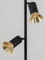 Preview: Nova Luce Stehleuchte Luvia schwenkbar 2-flammig 2xGU10 Gold Schwarz Aluminium 154cm 9011450