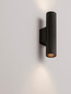 Preview: Nova Luce Wandleuchte Comet 2-flammig 2xGU10 Schwarz Aluminium Ø4cm 9011468