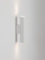 Preview: Nova Luce Wandleuchte Comet 2-flammig 2xGU10 Weiß Aluminium Ø4cm 9011469