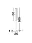 Preview: Nova Luce LED Stehleuchte Aider 23W warmweiss 3000K Messinggold Stahl Aluminium 160cm 9019747