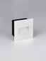 Preview: Nova Luce LED Wandeinbauleuchte Mono 3W warmweiss 3000K IP65 Weiß Aluminium 6x6cm 9026144