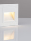 Preview: Nova Luce LED Wandeinbauleuchte Mono 3W warmweiss 3000K IP65 Weiß Aluminium 6x6cm 9026144