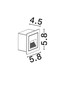Preview: Nova Luce LED Wandeinbauleuchte Mono 3W warmweiss 3000K IP65 Weiß Aluminium 6x6cm 9026144