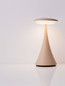 Preview: Nova Luce LED Akku-Tischleuchte Elbo dimmbar 2W warmweiss 3000K USB IP54 Creme Aluminium Ø9cm 9030137