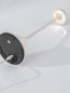 Preview: Nova Luce LED Akku-Tischleuchte Dalt dimmbar 1W warmweiss 3000K USB IP54 Weiß Aluminium Ø9,5cm 9030144