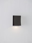 Preview: Nova Luce LED Außen-Wandleuchte Boxy 3W warmweiss 3000K IP65 Schwarz Aluminium 9x6,5cm 9030148