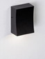 Preview: Nova Luce LED Außen-Wandleuchte Boxy 3W warmweiss 3000K IP65 Schwarz Aluminium 9x6,5cm 9030148