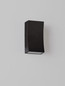 Preview: Nova Luce LED Außen-Wandleuchte Boxy 6W warmweiss 3000K IP65 Schwarz Aluminium 12x6,5cm 9030150