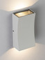 Preview: Nova Luce LED Außen-Wandleuchte Boxy 6W warmweiss 3000K IP65 Weiß Aluminium 12x6,5cm 9030151