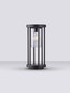 Preview: Nova Luce Wegeleuchte Elysium E27 IP65 salzwasserfest Schwarz Aluminium 35cm 9030152