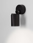 Preview: Nova Luce Außen-Wandleuchte Spy schwenkbar GU10 IP65 salzwasserfest Schwarz Aluminium Ø7cm 9030154