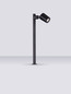 Preview: Nova Luce Wegeleuchte Spy schwenkbar GU10 IP65 salzwasserfest Schwarz Aluminium 50cm 9030156