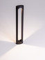 Preview: Nova Luce LED Sockelleuchte Dira 6W warmweiss 3000K IP65 salzwasserfest Schwarz Aluminium 65cm 9030160