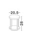 Preview: Nova Luce LED Sockelleuchte Optus 9W warmweiss 3000K IP65 salzwasserfest Schwarz Aluminium 28cm 9030162