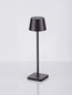 Preview: Nova Luce LED Akku-Tischleuchte Deck dimmbar 2W warmweiss 3000K USB IP54 Anthrazit Aluminium Ø8,5cm 9030561