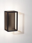 Preview: Nova Luce LED Außen-Wandleuchte Akmi 9W warmweiss 3000K IP65 Schwarz Aluminium 26x15cm 9030570