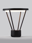 Preview: Nova Luce LED Sockelleuchte Virtus 16W warmweiss 3000K IP65 Schwarz Aluminium 33cm 9030572