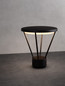 Preview: Nova Luce LED Sockelleuchte Virtus 16W warmweiss 3000K IP65 Schwarz Aluminium 33cm 9030572