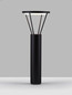 Preview: Nova Luce LED Leuchtenkopf für Wegeleuchte Virtus 16W warmweiss 3000K IP65 Schwarz Aluminium 27cm 9030573