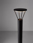 Preview: Nova Luce Montagepfosten für Wegeleuchte Virtus Schwarz Aluminium 155cm 9030575