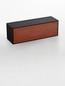 Preview: Nova Luce LED Solar-Wandleuchte Brown 2W warmweiss 3000K Bewegungsmelder IP65 salzwasserfest Schwarz Holz Aluminium 24x24cm 9030583