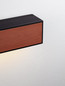 Preview: Nova Luce LED Solar-Wandleuchte Brown 2W warmweiss 3000K Bewegungsmelder IP65 salzwasserfest Schwarz Holz Aluminium 24x24cm 9030583